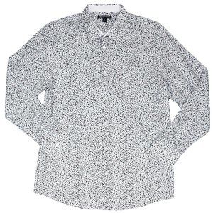 INC Ditsy Floral Slim Fit Button Down Shirt NWT